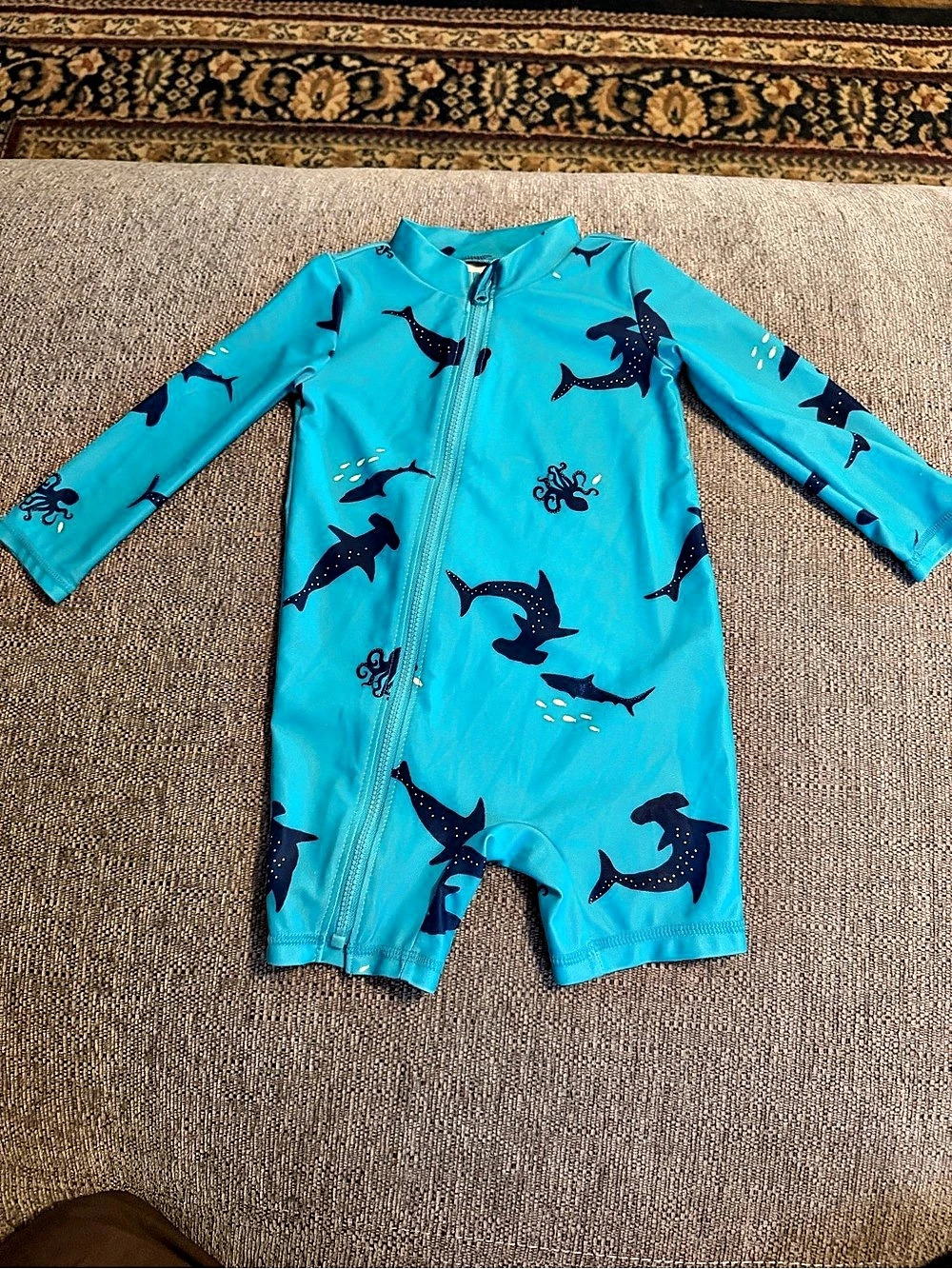 carter's Baby 12m Blue Shark One Piece